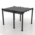 Outdoor Pergola Built for Year-Round Entertaining, 16x12 Ft Aluminum Frame, Retractable Canopy, 192 Sq Ft Coverage