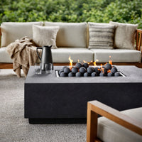 Fire Pit Table Designed for Year-Round Entertaining, Concrete Construction, Multi-Function Design