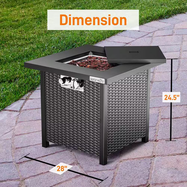 Outdoor Propane Fire Pit Table